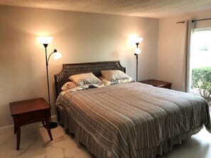 Master bedroom with private walk in closet and full bathroom 