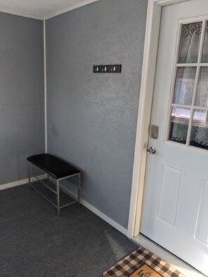 Entrance with keyless entry. 