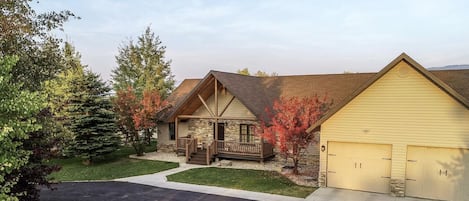 A view of the house from the street — this is the perfect vacation retreat!