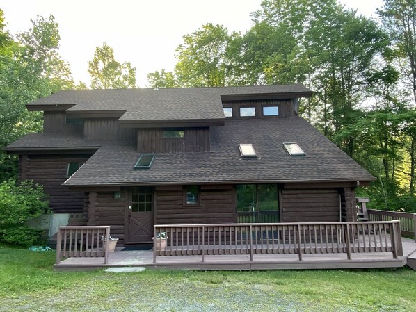 Log home in summer