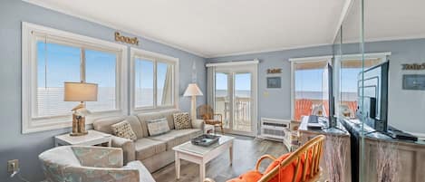 Fabulous views galore from this 3rd floor end condo.