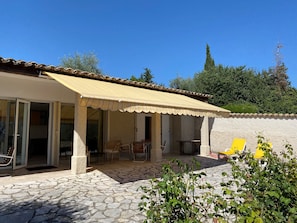 Lovely large, partly covered patio and terrace