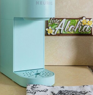 Keurig for fresh ground Kona Coffee. French Press & Tea Kettle also provided.
