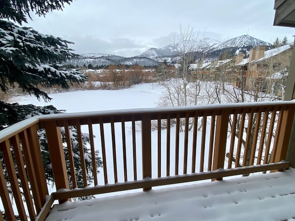 Balcony winter view