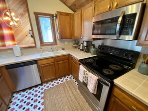 Fully stocked kitchen