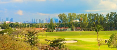 Play golf at our very own spacious golf course within the  property!
