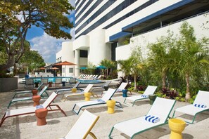 Soak in the sun and relax at our poolside loungers.