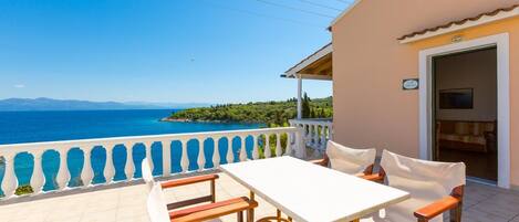 Private terrace area with panoramic sea views