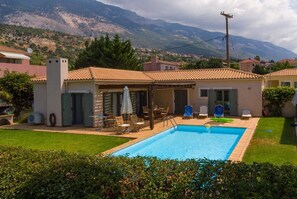 Beautiful villa with private pool, terrace, and garden with sea views