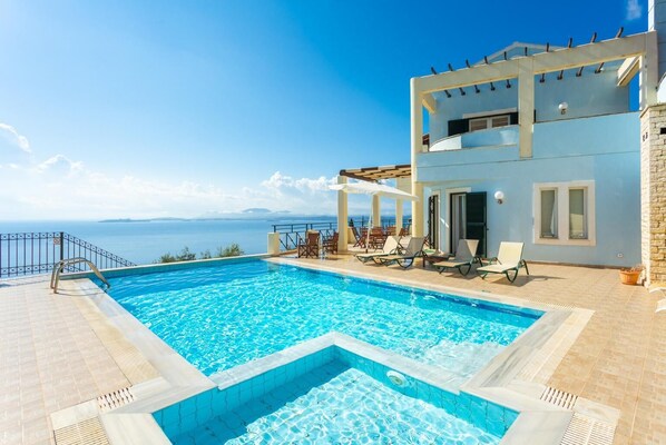 Beautiful villa with private infinity pool and terrace with panoramic sea views