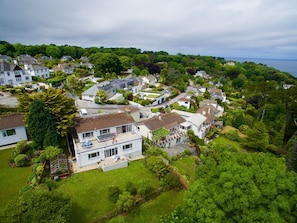 Bird's eye view of Birdsong, holiday home in St Ives Cornwall