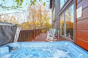 Enjoy relaxing in the hot tub