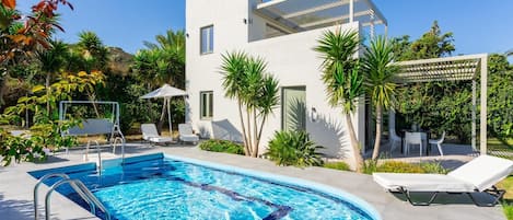 Beautiful villa with private pool, terrace, and garden with sea views