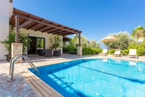 Beautiful villa with private pool, terrace, and lawn