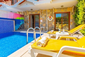 Private pool and terrace area