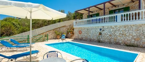 Beautiful villa with private pool and terrace with panoramic sea views