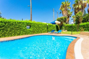 Private pool, terrace, and garden