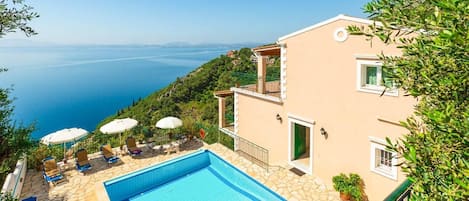 Beautiful villa with private pool, terrace, and panoramic views