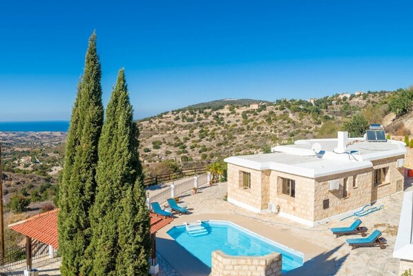 Beautiful villa with private pool and terrace with panoramic sea views