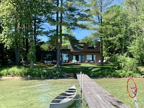 View towards residence from private boat dock.