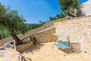 Multi-level terrace and outdoor seating