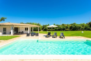 Beautiful villa with private pool, terrace, and large lawn