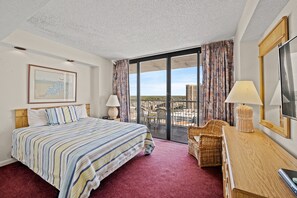 Have coffee on the balcony after a good night's rest in this comfy room.