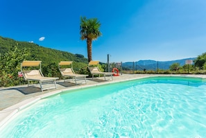 Private pool and terrace with stunning views