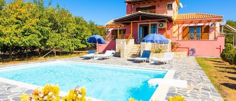 Beautiful villa with private pool, terrace, and garden with panoramic sea views