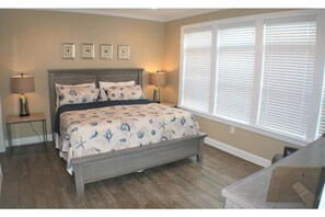 Master Bedroom with King Bed and private Master Bathroom