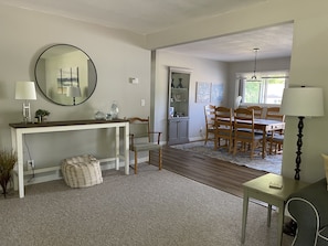 Open concept - family room, dining and kitchen.