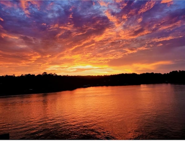 Typical summer sunset from the dock on crooked creek!