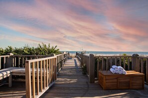 Private beach front access.