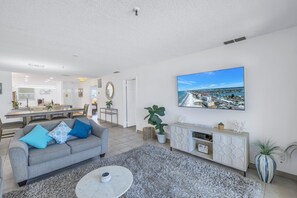 main living room with 55 inch TV