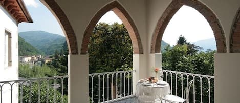 Terracotta arches of loggia verandah