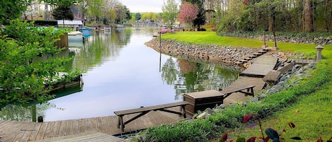 Fish, Sun, kayak or just sit on the private wrap around dock.