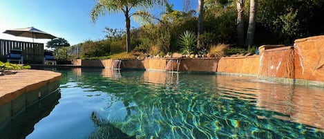 Private Pool is large enough to swim your daily laps