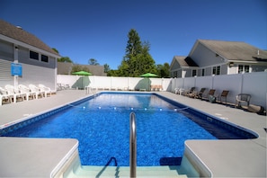 Outdoor heated pool open June to mid-September.