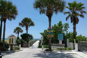 Entrance to Indian Rocks BEACH!  Just a few minute walk from your accommodations. 