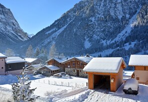 Vue du balcon en hiver