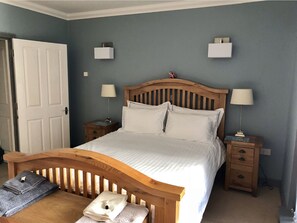 The Master bedroom. A double bed is the only option for this room