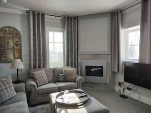 Living Room with Gas Fireplace 