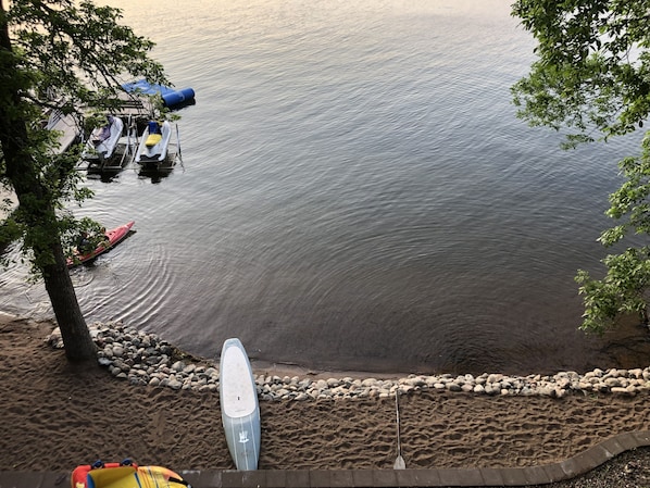 Private sandy beach area.  Perfect for swimming or lounging 