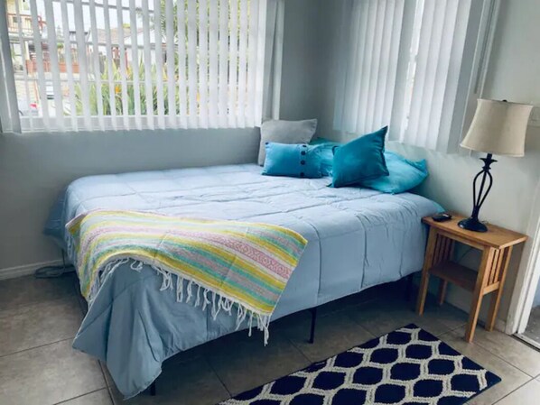 Cozy queen bed for your vacation