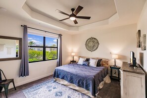 King Bed/closet/television/bureau 