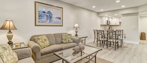 Living room overlooking the dining area