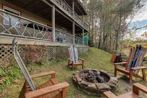 Fire Pit with view of Lake 