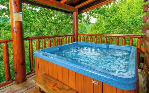Soak in the Steamy Hot Tub and Enjoy the Serenity