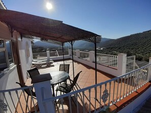 Our beautiful Roof Terrace overlooking amazing views. Relax On A morning Here 