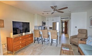 Living room and kitchen